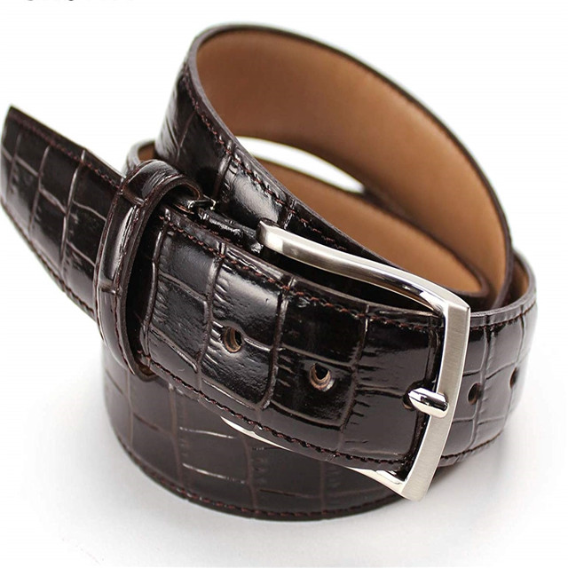 Origin Goods New Crocodile Belt Leather Belt Men's Belt Crocodile Custom Leather Men's Belt