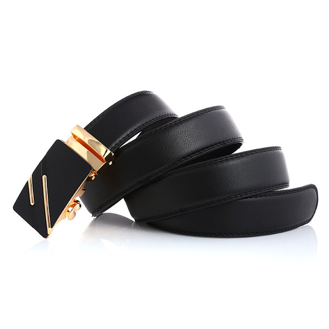 Men's Belt Automatic Buckle Belt Men Fashion Business Custom Chain Belt Body Buckle Leather Waist