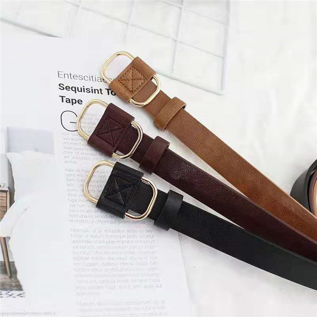 TT8765 New Design Fashion Men Snap on Brown Pu Leather Belt Straps 