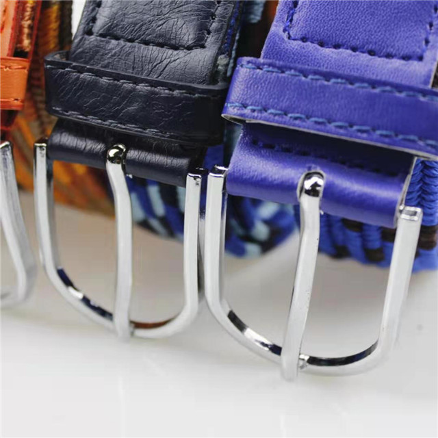 High Quality New Design Elastic Braided Men's Woven Stretch Belt for Jeans 