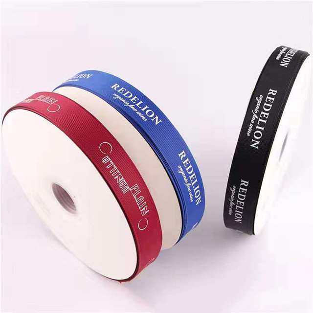  2.5cm Thread Ribbon Letter Ribbon Clothing Accessories Ribbon Printing Custom Logo Ribbon Cake Ribbon Wholesale