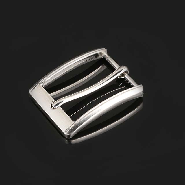Shiny Silver Pin Belt Buckle Wholesale Metal Custom Men Design Your Own Buckle
