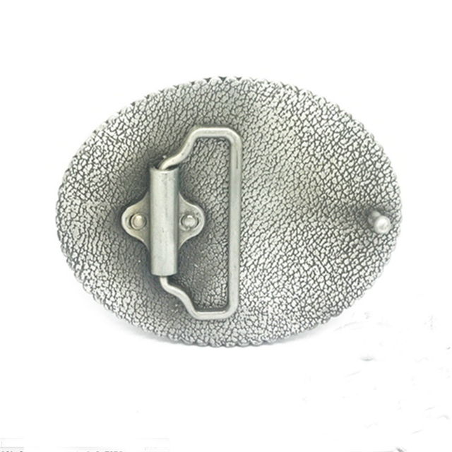 Antique brass Silver Oval Metal Custom Design Western Buckle 3D Finish Genuine Leather Belt buckle