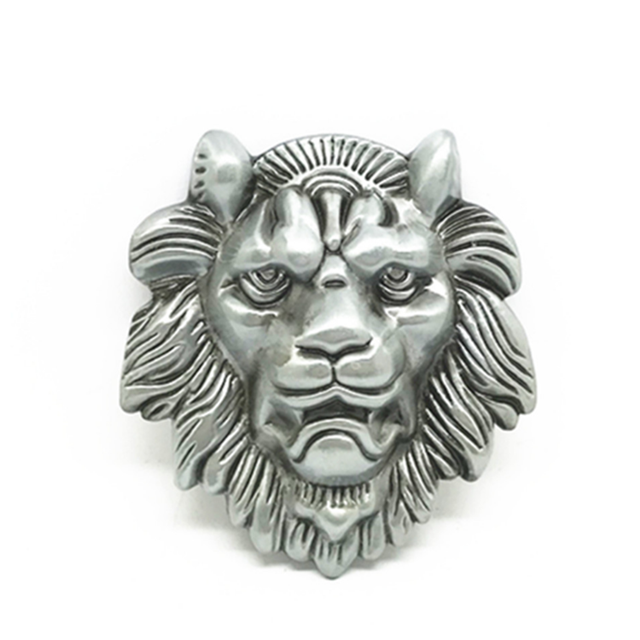 Lion Head Design 4cm Inner Size 2019 Belt Buckle for Gentlemen Engraved custom Logo Accepted