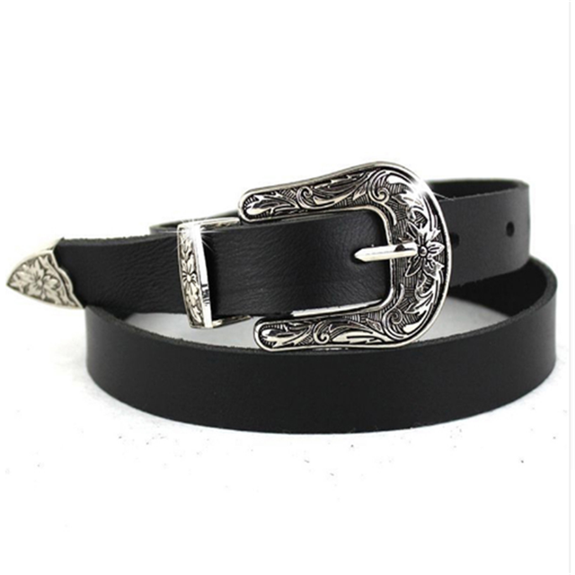 Wholesale custom Men Women's Jean Leather Belt Gold Buckle Fashion Ladies Custom Design Waist Belt 