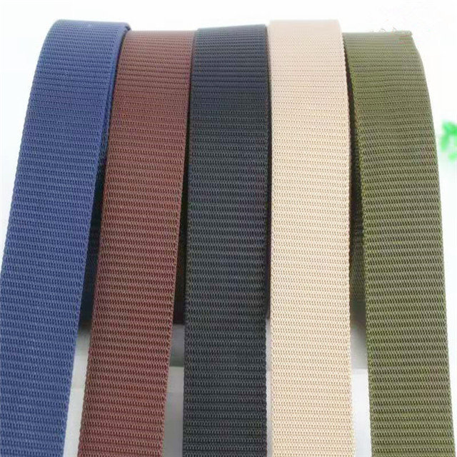  Factory Direct Sales 38mm Wide Polyester Imitation Nylon Tank Pattern Webbing Military Belt Bags Shoes And Hat Decoration Accessories