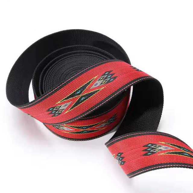 Custom Jacquard Tedlon Alphabet Plain Weave Nylon Ribbon Clothing Luggage Belt Accessories Factory Proof Customized Wholesale