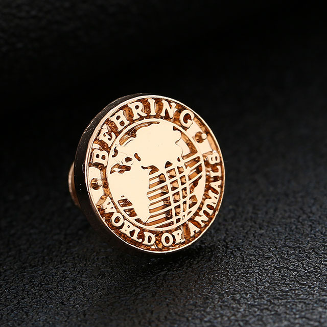 Fashion Hollow Design Round Metal Clothing Suit Lapel Badge Pin Custom 